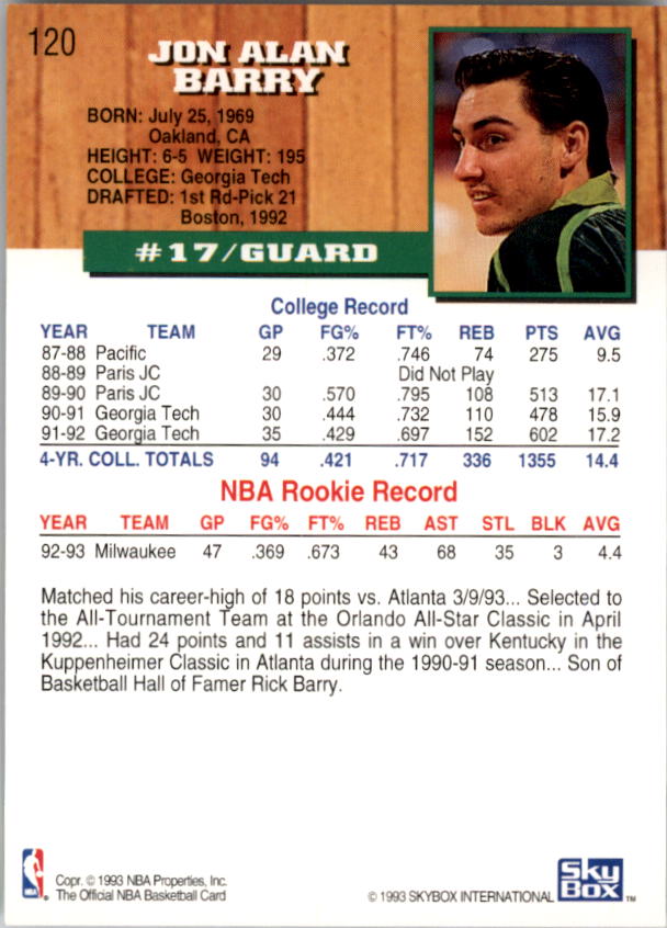 thumbnail 237  - 1993-94 Hoops Basketball #1-250 - Your Choice GOTBASEBALLCARDS