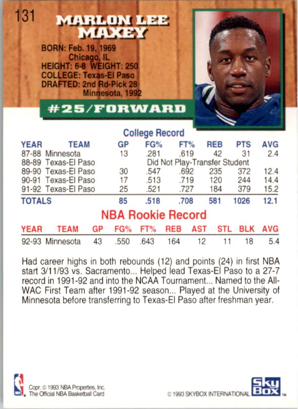thumbnail 259  - 1993-94 Hoops Basketball Card Pick 1-250