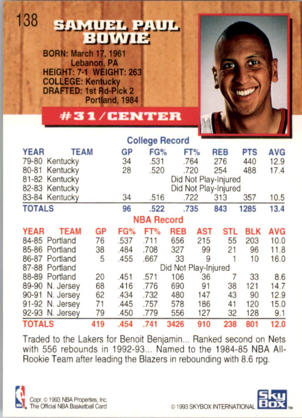 thumbnail 277  - A7935- 1993-94 Hoops Basketball Card #s 1-250 -You Pick- 10+ FREE US SHIP