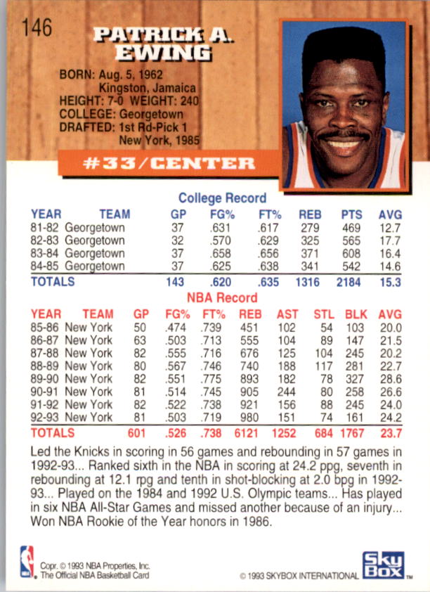 thumbnail 75  - 1993-94 Hoops Basketball Part 2 (Pick Choose Complete) Hardaway Ewing Worthy