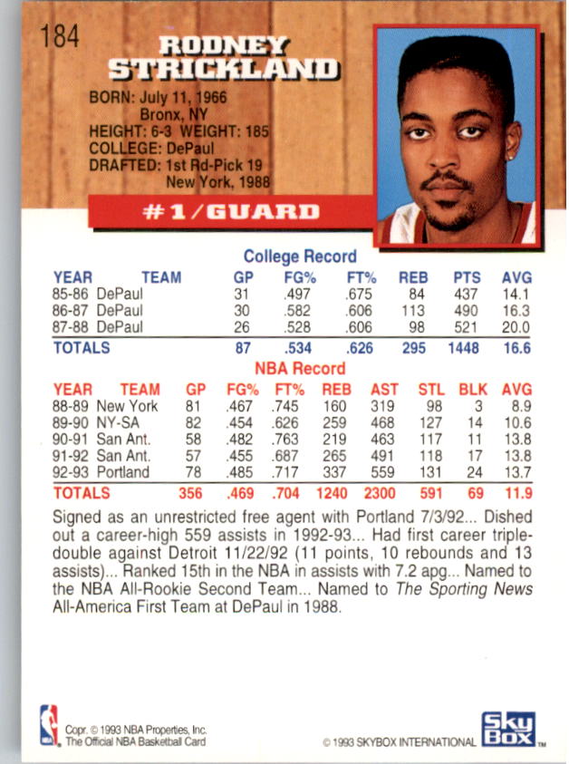 thumbnail 369  - A7935- 1993-94 Hoops Basketball Card #s 1-250 -You Pick- 10+ FREE US SHIP