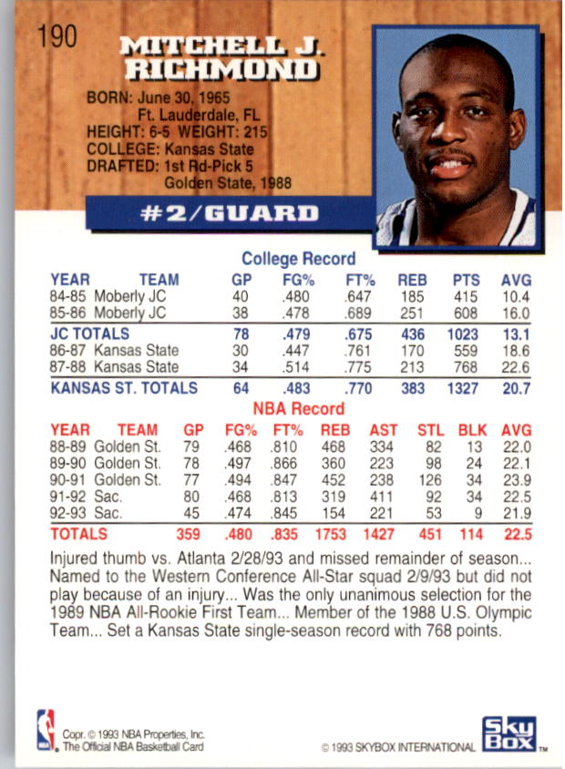 thumbnail 377  - 1993-94 Hoops Basketball Card Pick 1-250
