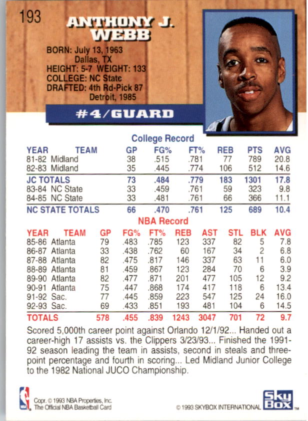 thumbnail 383  - 1993-94 Hoops Basketball Card Pick 1-250