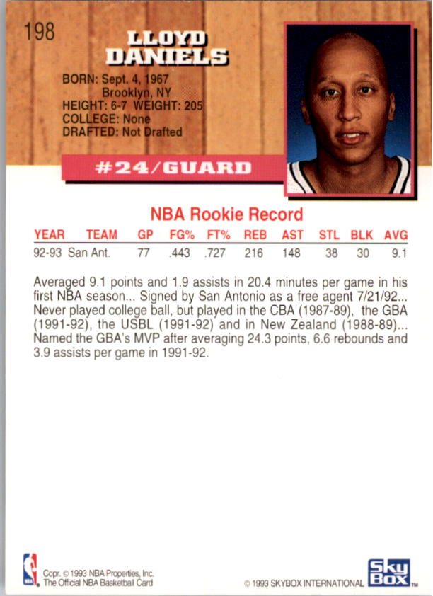 thumbnail 393  - 1993-94 Hoops Basketball #1-250 - Your Choice GOTBASEBALLCARDS