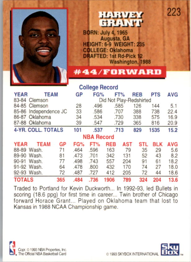 thumbnail 119  - 1993-94 Hoops Basketball Part 2 (Pick Choose Complete) Hardaway Ewing Worthy