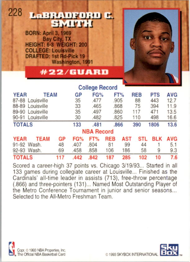 thumbnail 453  - 1993-94 Hoops Basketball Card Pick 1-250