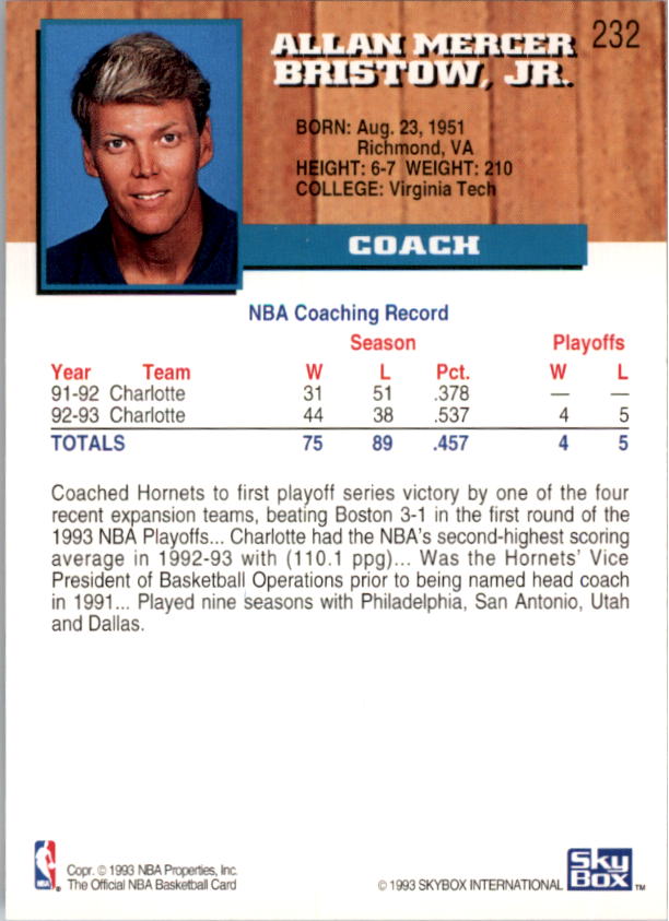 thumbnail 461  - 1993-94 Hoops Basketball Card Pick 1-250
