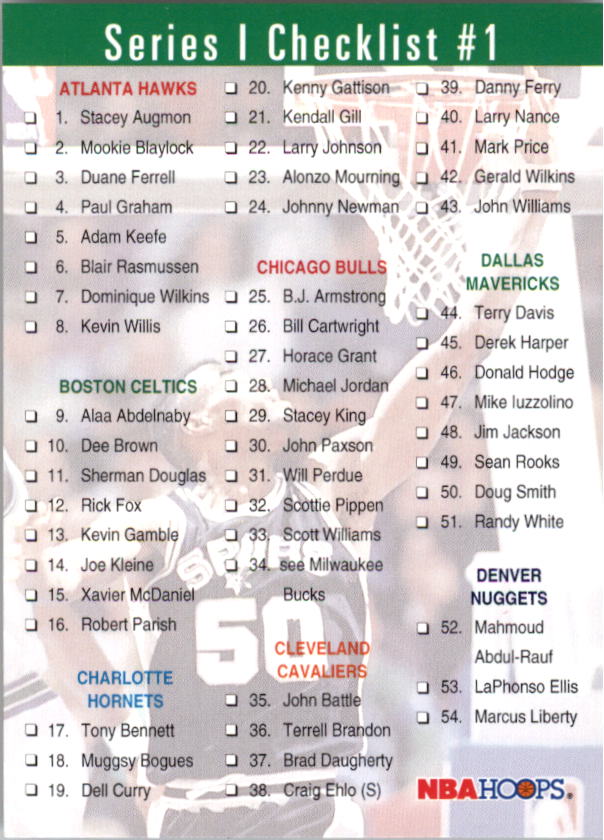 thumbnail 90  - 1993-94 Hoops Basketball Card Pick 251-421