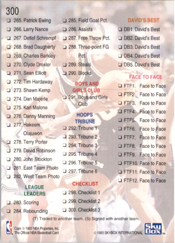 thumbnail 95  - 1993-94 Hoops Basketball Card Pick 251-421