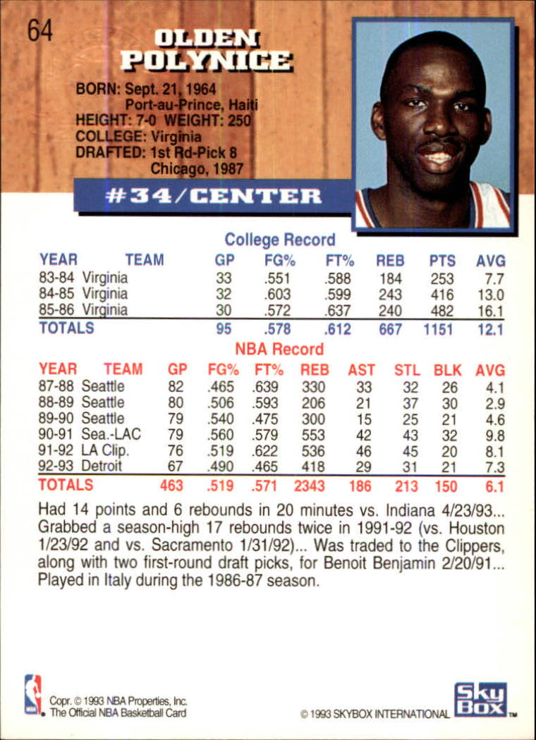 thumbnail 67  - 1993-94 Hoops Fifth Anniversary Gold Basketball Card Pick 1-165