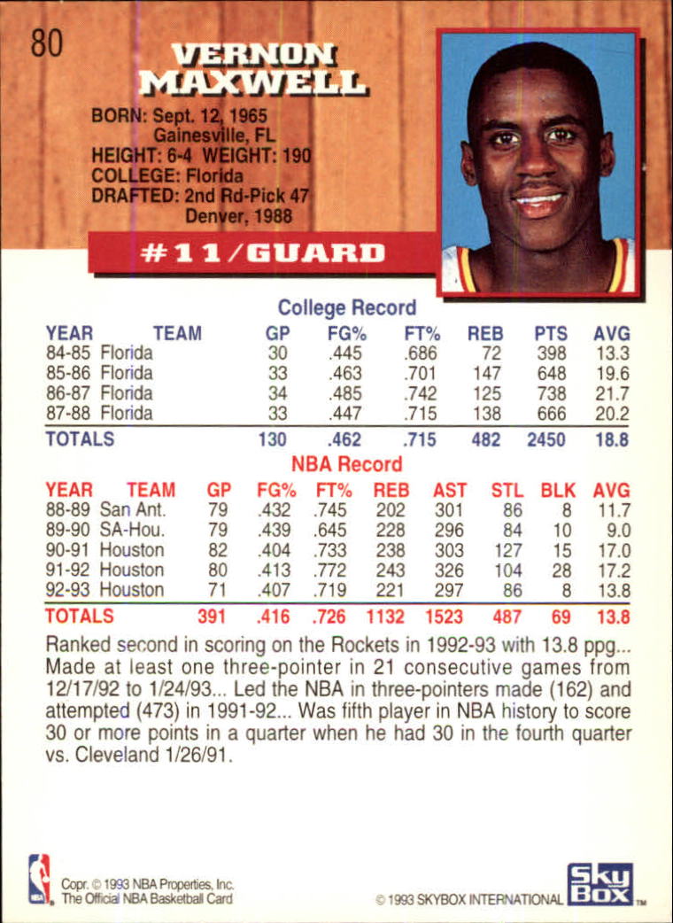 thumbnail 87  - 1993-94 Hoops Fifth Anniversary Gold Basketball Card Pick 1-165