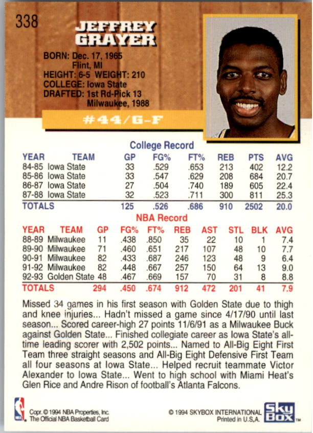 thumbnail 191  - 1993-94 Hoops Fifth Anniversary Gold Basketball Card Pick