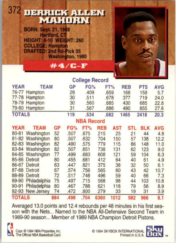 thumbnail 251  - 1993-94 Hoops Fifth Anniversary Gold Basketball Card Pick