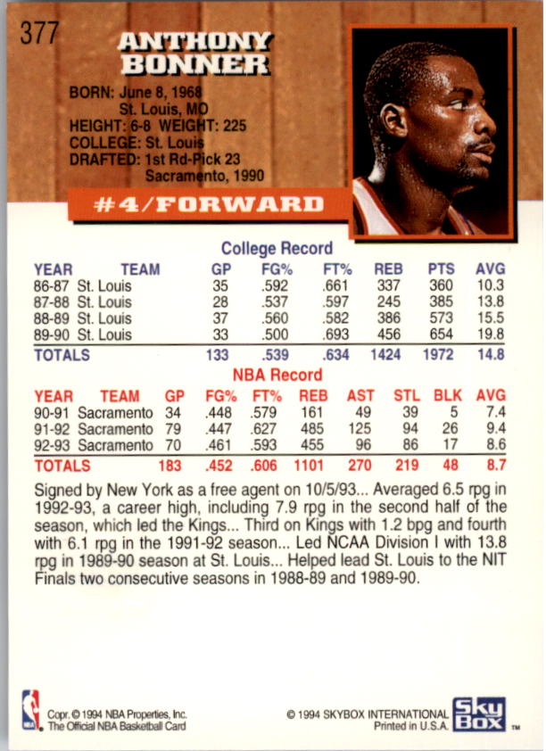 thumbnail 261  - 1993-94 Hoops Fifth Anniversary Gold Basketball Card Pick