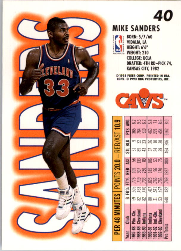 1993-94 Fleer Basketball Card Pick 1-250 - Picture 79 of 489