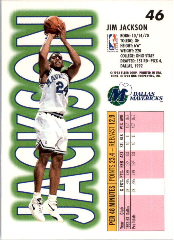 1993-94 Fleer Basketball Card Pick 1-250 - Picture 91 of 489