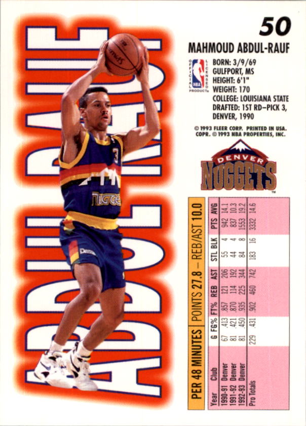 1993-94 Fleer Basketball Card Pick 1-250 - Picture 99 of 489