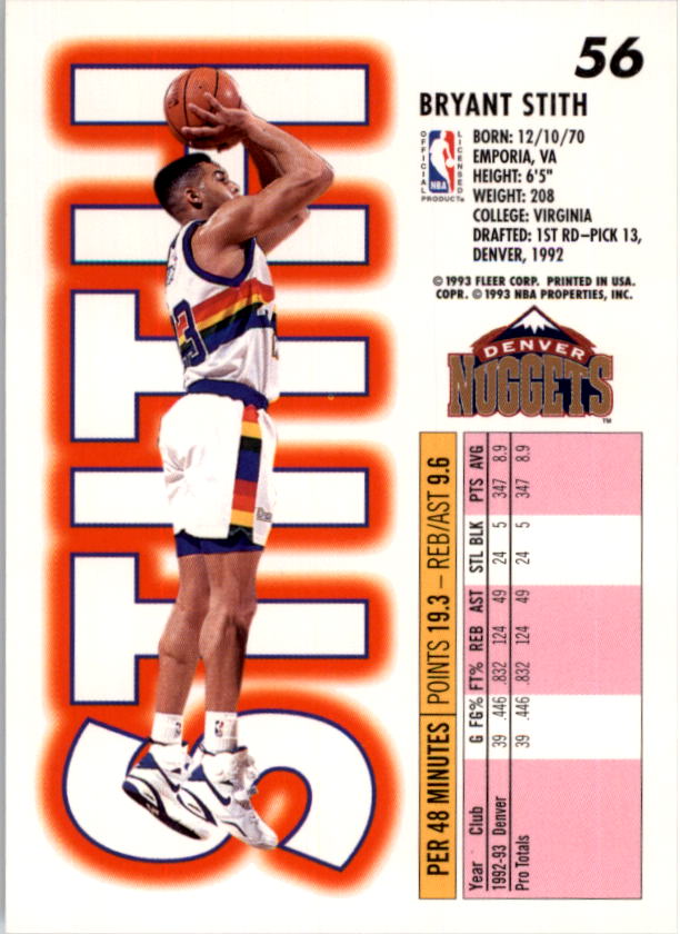 1993-94 Fleer Basketball Card Pick 1-250 - Picture 111 of 489
