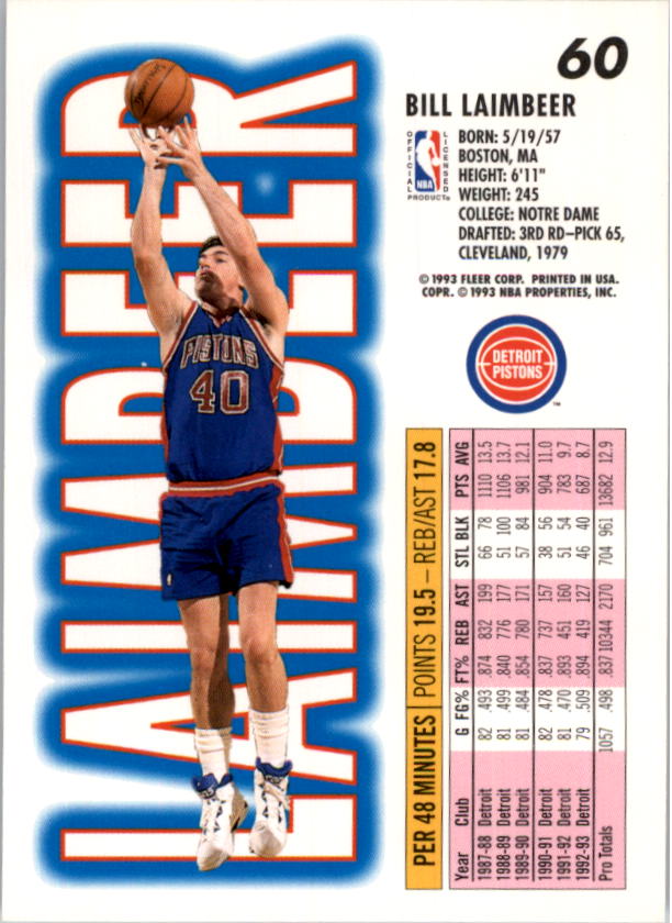 1993-94 Fleer Basketball Card Pick 1-250 - Picture 119 of 489