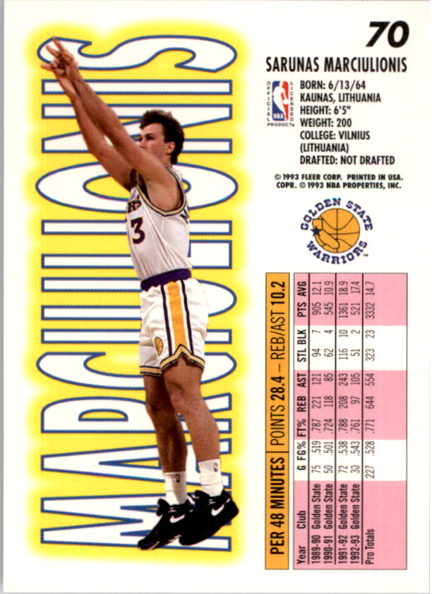 1993-94 Fleer Basketball Card Pick 1-250 - Picture 139 of 489