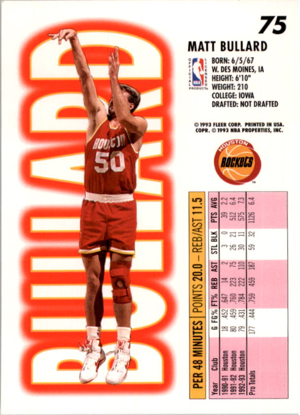 1993-94 Fleer Basketball Card Pick 1-250 - Picture 149 of 489