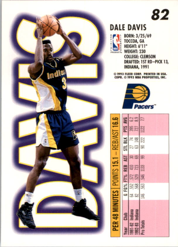 1993-94 Fleer Basketball Card Pick 1-250 - Picture 163 of 489