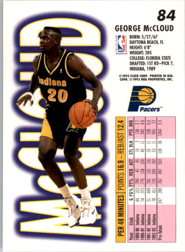 1993-94 Fleer Basketball Card Pick 1-250 - Picture 167 of 489