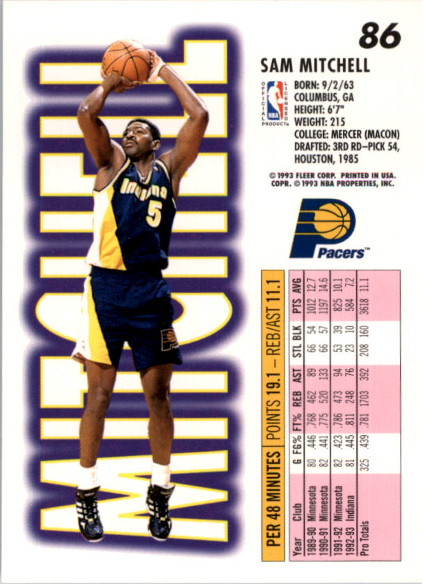 1993-94 Fleer Basketball Card Pick 1-250 - Picture 171 of 489