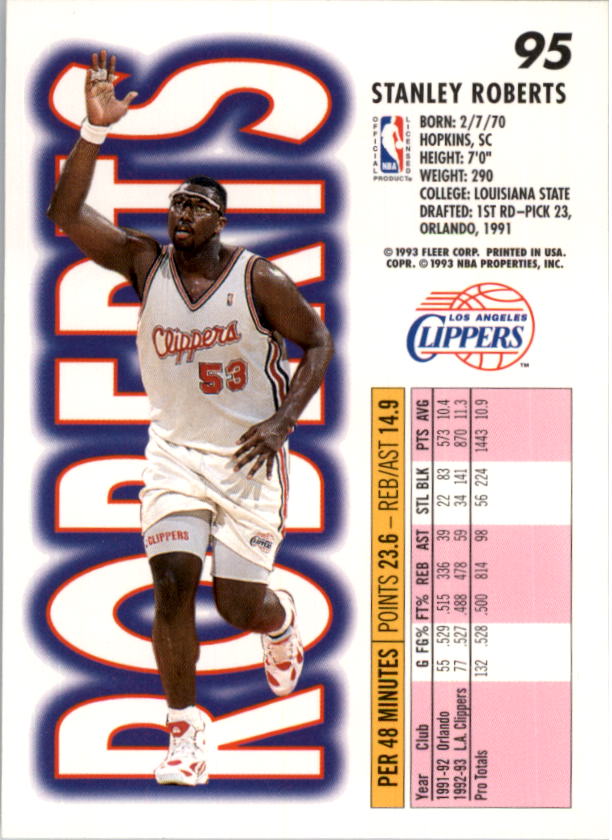 1993-94 Fleer Basketball Card Pick 1-250 - Picture 189 of 489