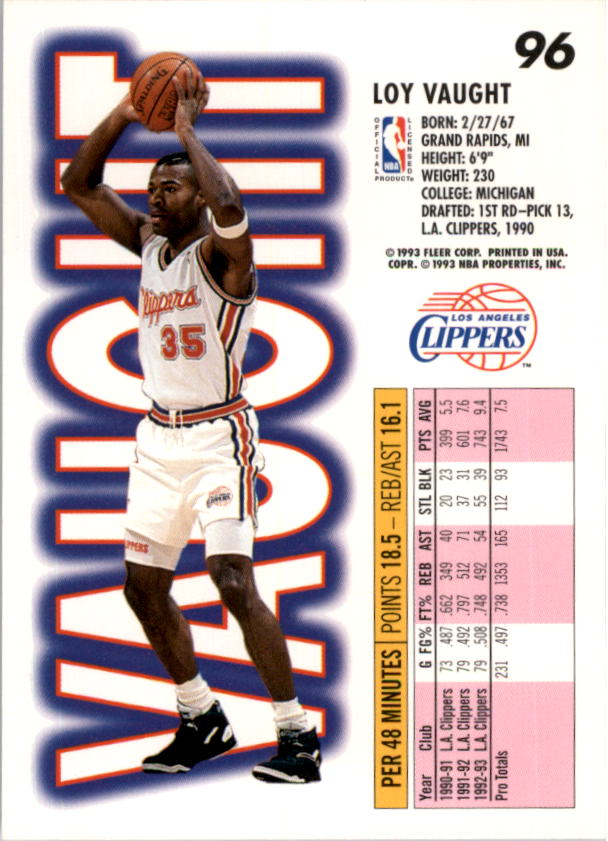 1993-94 Fleer Basketball Card Pick 1-250 - Picture 191 of 489