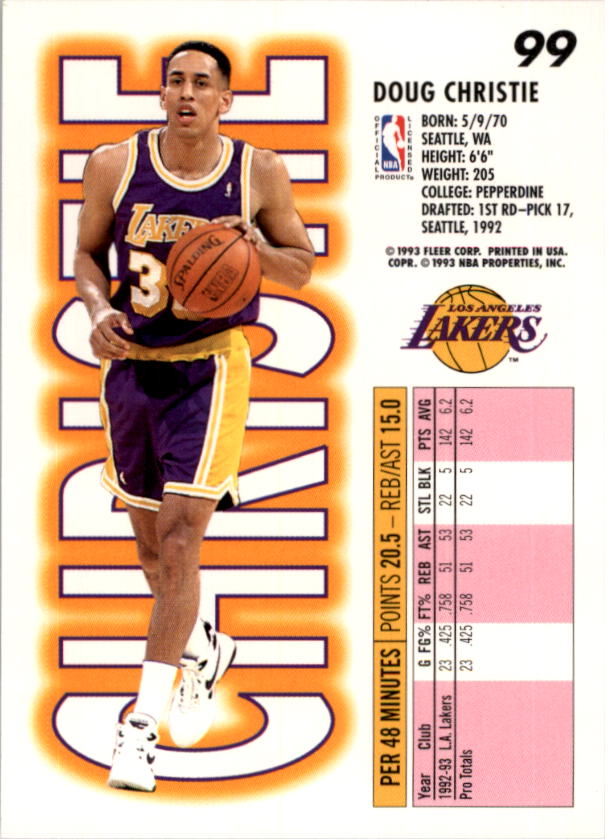 1993-94 Fleer Basketball Card Pick 1-250 - Picture 197 of 489