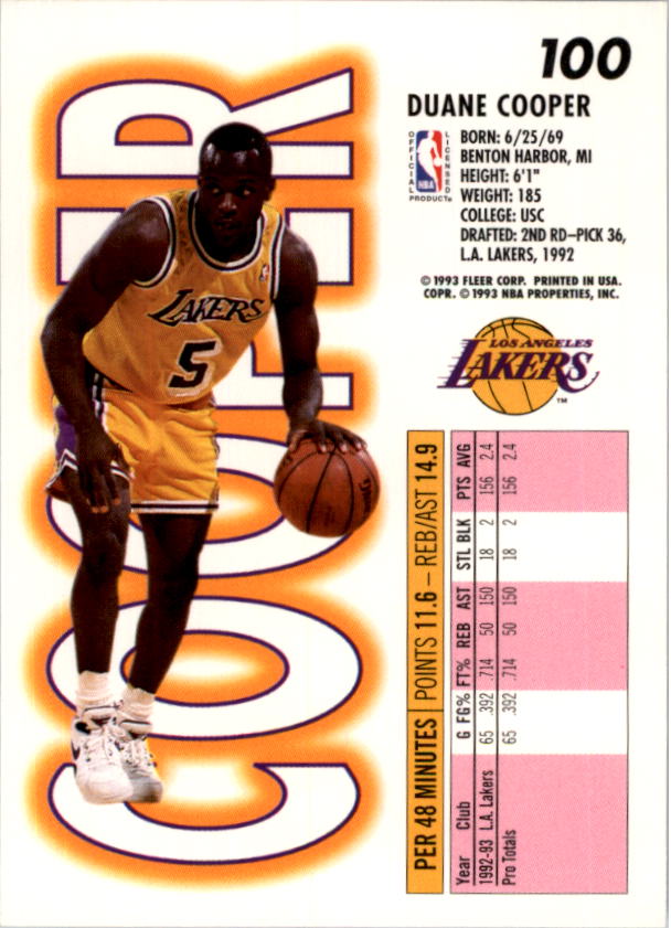 1993-94 Fleer Basketball Card Pick 1-250 - Picture 199 of 489