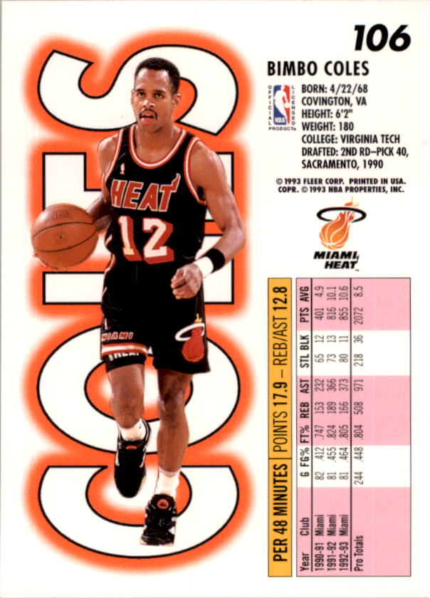 1993-94 Fleer Basketball Card Pick 1-250 - Picture 211 of 489