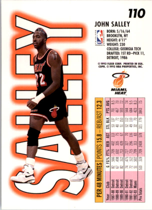 1993-94 Fleer Basketball Card Pick 1-250 - Picture 219 of 489
