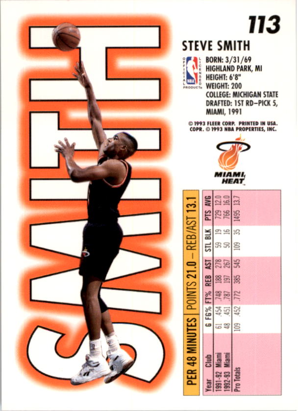 1993-94 Fleer Basketball Card Pick 1-250 - Picture 225 of 489