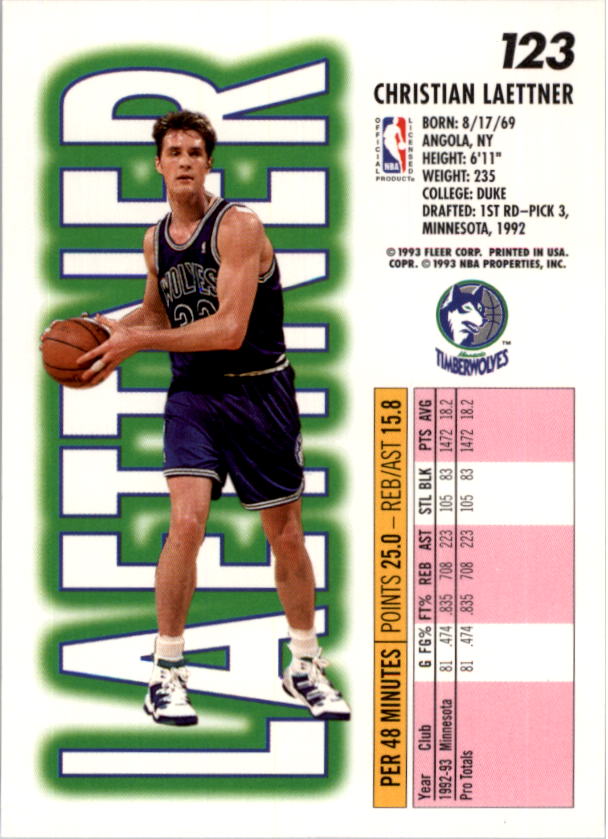 1993-94 Fleer Basketball Card Pick 1-250 - Picture 245 of 489