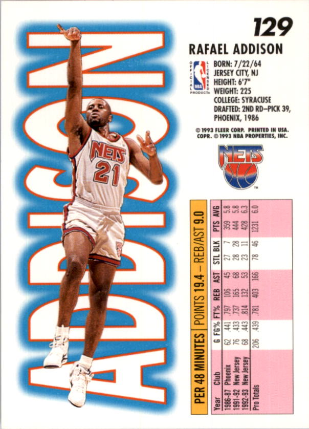 1993-94 Fleer Basketball Card Pick 1-250 - Picture 257 of 489