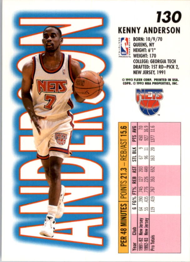 1993-94 Fleer Basketball Card Pick 1-250 - Picture 259 of 489