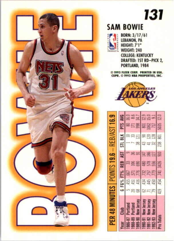 1993-94 Fleer Basketball Card Pick 1-250 - Picture 261 of 489