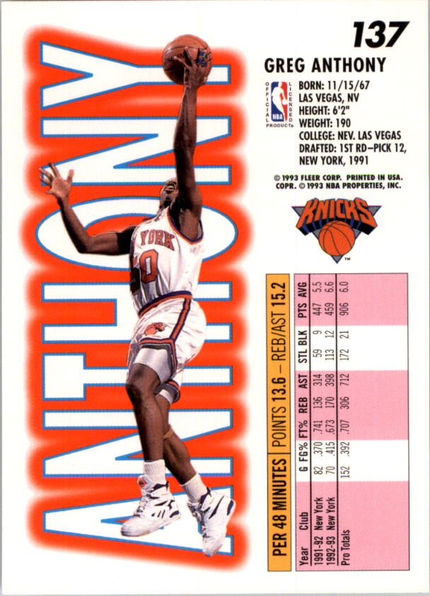 1993-94 Fleer Basketball Card Pick 1-250 - Picture 273 of 489