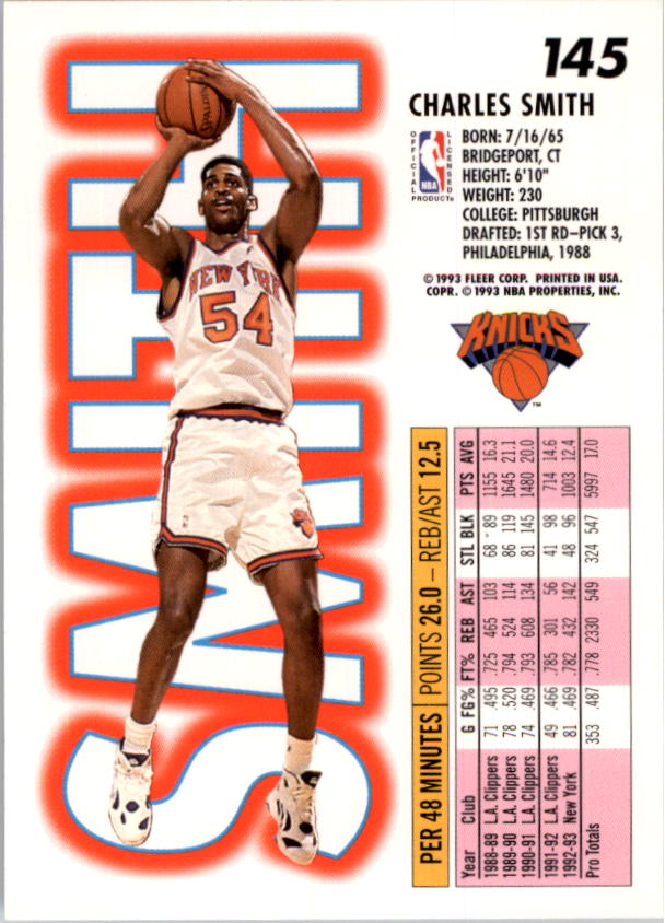 1993-94 Fleer Basketball Card Pick 1-250 - Picture 289 of 489