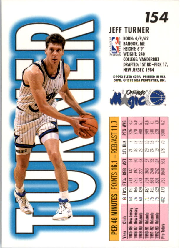 1993-94 Fleer Basketball Card Pick 1-250 - Picture 307 of 489