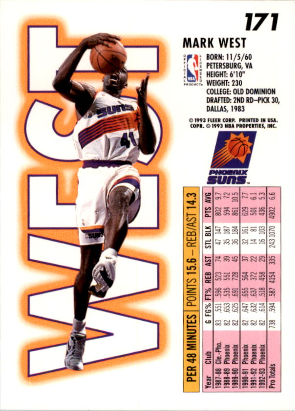 1993-94 Fleer Basketball Card Pick 1-250 - Picture 341 of 489