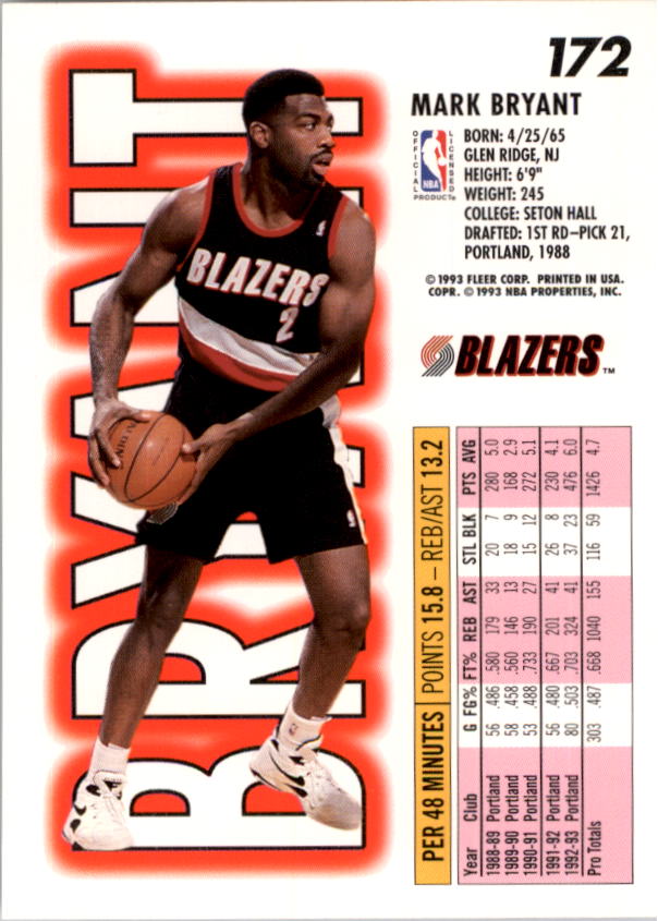 1993-94 Fleer Basketball Card Pick 1-250 - Picture 343 of 489