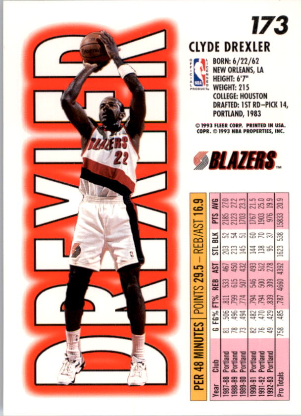 1993-94 Fleer Basketball Card Pick 1-250 - Picture 345 of 489