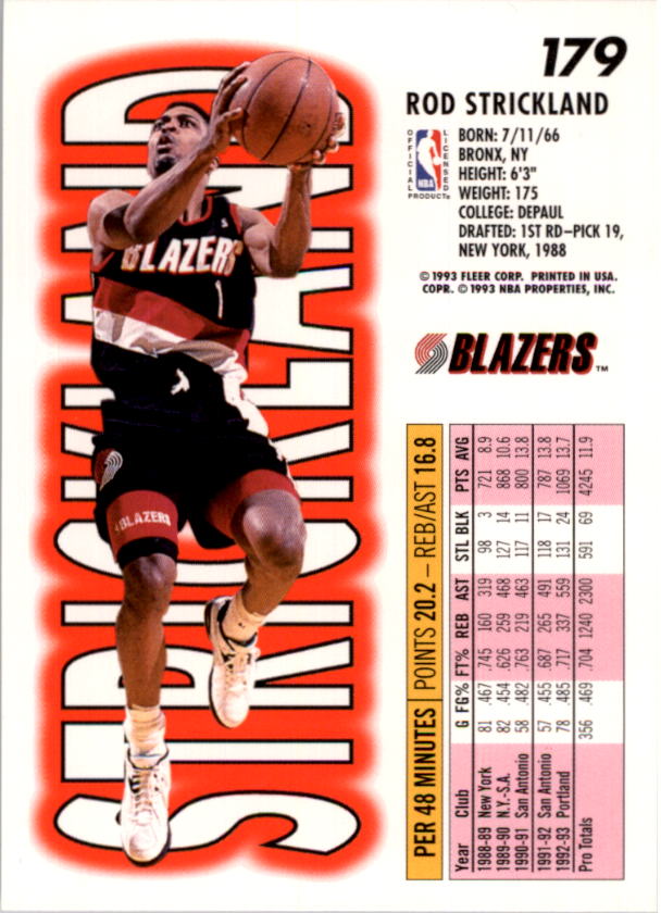 1993-94 Fleer Basketball Card Pick 1-250 - Picture 357 of 489