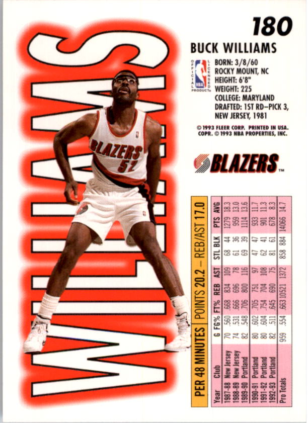 1993-94 Fleer Basketball Card Pick 1-250 - Picture 359 of 489
