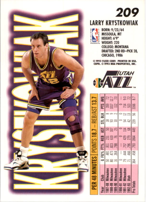 1993-94 Fleer Basketball Card Pick 1-250 - Picture 417 of 489