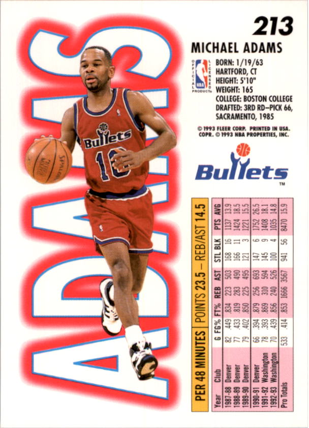 1993-94 Fleer Basketball Card Pick 1-250 - Picture 425 of 489