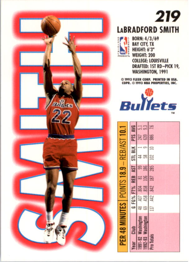 1993-94 Fleer Basketball Card Pick 1-250 - Picture 437 of 489